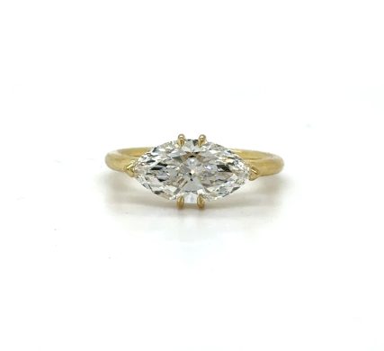 East-West Marquise Engagement Ring Custom Engagement Rings 2