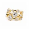 Asymmetrical Bezel Diamond Statement Ring Custom Jewelry 4