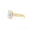 Elongated Cushion Diamond Ring with Marquise Side Stones Custom Engagement Rings 6