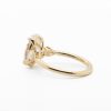 Oval Diamond Ring with Kites and Floral Prongs Custom Jewelry 7