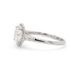 Round Brilliant Diamond Ring with Halo and Tapered Baguettes Custom Engagement Rings 6