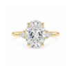 Oval Diamond Ring with Kites and Floral Prongs Custom Jewelry 6