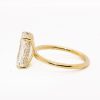 Emerald-Cut Solitaire Diamond Ring with Hidden Halo Custom Engagement Rings 6