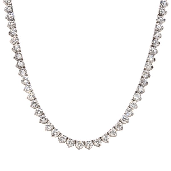Three-Prong Diamond Tennis Necklace (approx. 20 TTCW) Custom Fine Necklaces 2