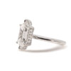 Hexagonal Solitaire Engagement Ring with Hidden Halo Custom Engagement Rings 4