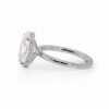 Oval Diamond Solitaire with Hidden Halo Custom Engagement Rings 6