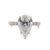 Pear-Shaped Diamond Engagement Ring in Platinum Custom Engagement Rings 6