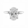 Oval Diamond Solitaire with Hidden Halo Custom Engagement Rings 5
