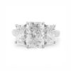 Radiant-Cut Three Stone Diamond Ring Custom Engagement Rings 6