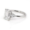 Emerald-Cut Diamond Engagement Ring with Kite Side Stones Custom Jewelry 7