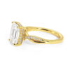 Emerald-Cut Diamond Engagement Ring with Hidden Halo and Twisted Diamond Band Custom Jewelry 7