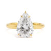Pear-Shaped Diamond Engagement Ring with Hidden Halo Custom Engagement Rings 6