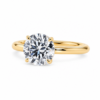 Round Diamond Engagement Ring with Hidden Halo and Floral Prongs Custom Engagement Rings 4