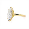 Marquise-Cut Diamond Ring with Curved Band and Hidden Halo Custom Engagement Rings 5