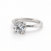 Round Diamond Engagement Ring with Hidden Halo and Floral Prongs Custom Engagement Rings 8