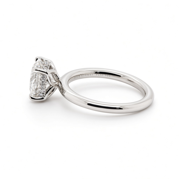 Round Diamond Engagement Ring with Hidden Halo and Floral Prongs Custom Engagement Rings 5