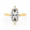 Marquise-Cut Diamond Ring with Curved Band and Hidden Halo Custom Engagement Rings 6