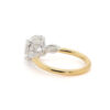 Two-Tone Round Diamond Ring with Marquise Custom Engagement Rings 7