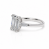 Emerald-Cut Diamond Engagement Ring With Tapered Baguettes Lab Grown Diamond Engagement Rings 7