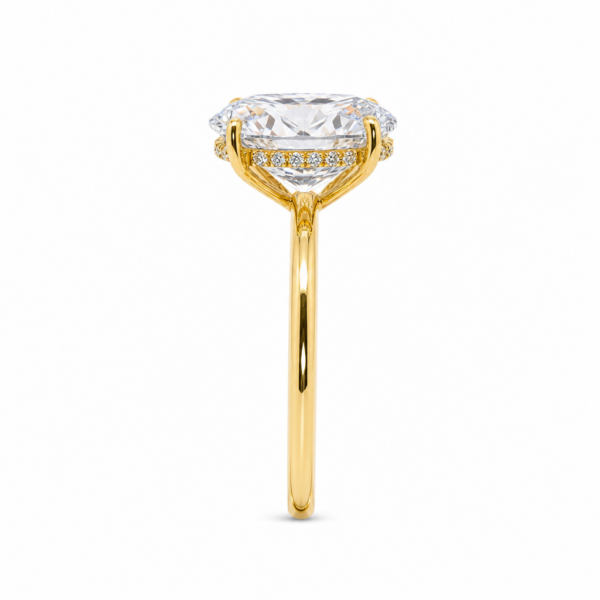 Delicate Yellow Gold Oval Engagement Ring Custom Engagement Rings 6