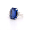 Emerald-Cut Sapphire with Trapezoid Side Stones and Diamond Gallery Custom Jewelry 5