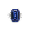 Emerald-Cut Sapphire with Trapezoid Side Stones and Diamond Gallery Custom Jewelry 6