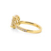 Oval-Cut Diamond Engagement Ring with Hidden Halo and Floral Prongs Custom Engagement Rings 7