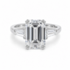 Emerald-Cut Diamond Engagement Ring With Tapered Baguettes Lab Grown Diamond Engagement Rings 6