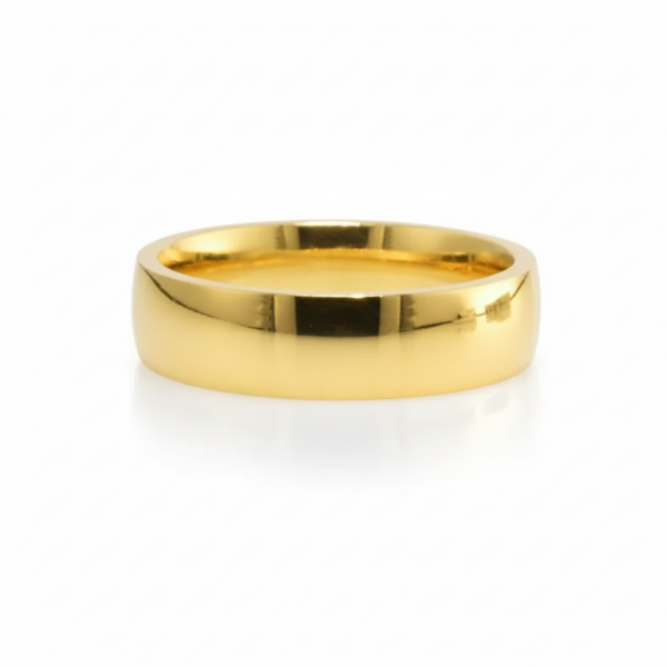 Yellow Gold Polished Band Men's Wedding Bands 2