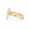 Bezel-Set Marquise Diamond Engagement Ring with Diamond Baguette Band Custom Engagement Rings 7