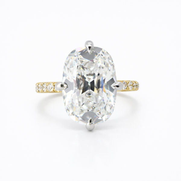 Old Mine Cut Diamond Solitaire Engagement Ring Custom Engagement Rings 3