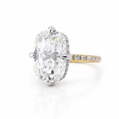 Old Mine Cut Diamond Solitaire Engagement Ring Custom Engagement Rings