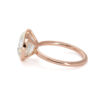 Bezel-Set Brilliant-Cut Round Diamond Ring in Rose Gold Custom Engagement Rings 7