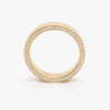 Satin Wedding Band with Hidden Halo Men's Wedding Bands 5