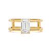 Emerald-Cut Parallel Open Band Ring Custom Jewelry 6