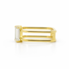 Emerald-Cut Parallel Open Band Ring Custom Jewelry 7