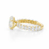 Oval-Cut Diamond Engagement Ring with Oval-Cut Diamond Band Custom Engagement Rings 7