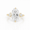 Oval-Cut Diamond with Kites and Compass Prongs Custom Engagement Rings 6
