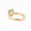 Bezel Set Asscher Aquamarine in Yellow Gold Custom Jewelry 7