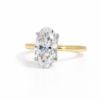Two-Tone Moval Diamond with Floral Prongs and Hidden Halo Custom Engagement Rings 5
