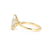 Oval Cut Diamond Ring with Floral Prongs and Engraved Bridge Custom Engagement Rings 8