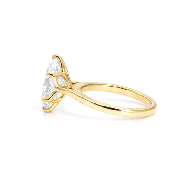 Oval Cut Diamond Ring with Floral Prongs and Engraved Bridge Custom Engagement Rings 4