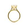 Oval Cut Diamond Ring with Floral Prongs and Engraved Bridge Custom Engagement Rings 9