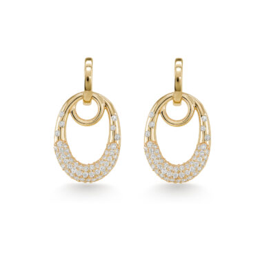Diamond Pavé Oval Drop Earrings Earrings