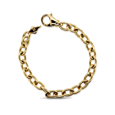 Yellow Gold Rolo Chain Bracelet Custom Fine Bracelets