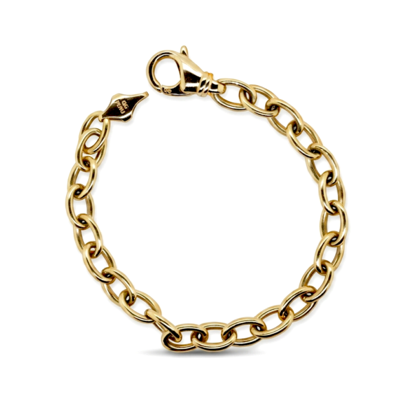 Yellow Gold Rolo Chain Bracelet Custom Fine Bracelets 2