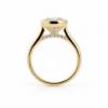 Thick Bezel-Set Oval Diamond Ring with Diamond Gallery Custom Engagement Rings 8