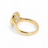 Thick Bezel-Set Oval Diamond Ring with Diamond Gallery Custom Engagement Rings 9