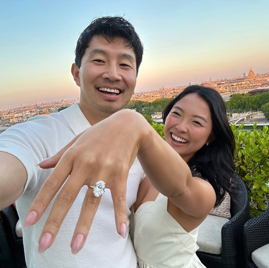Allison Hsu and Simu Liu engagement ring