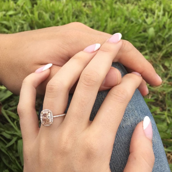 Anna Camp and Skylar Astin engagement ring